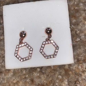 Rose gold earrings